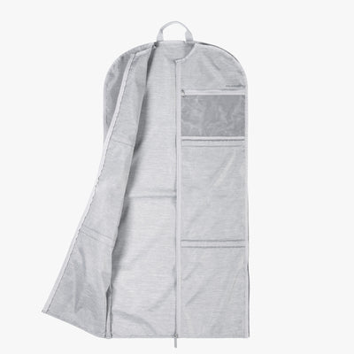 Essentials Small Garment Sleeve in Coud Open View~~Color:Cloud~~Description:Opened