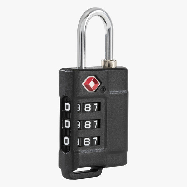 TSA-Accepted Combination Lock in Black~~Color:Black~~Description:Front