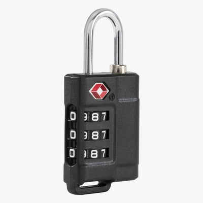 TSA-Accepted Combination Lock in Black~~Color:Black~~Description:Front